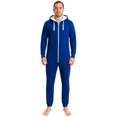 Image of Urban Road Unisex Plain Onesie Men &amp; Women All in one Lounge wear (XXL, Royal Blue)