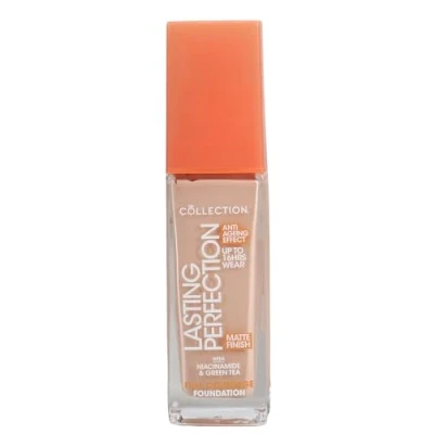 Image of Collection Cosmetics Lasting Perfection Matte Foundation, Full Coverage, Anti Ageing Effect, 8W Beige Warm 27ml