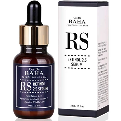 Image of Cos De BAHA Retinol 2.5% Serum 30ml with Vitamin E Helps Reduce Appearance of Wrinkles, Fine Lines
