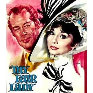 Image of &quot;MY FAIR LADY&quot; Audrey Hepburn Rex Harrison Vintage Movie Poster Size : A3