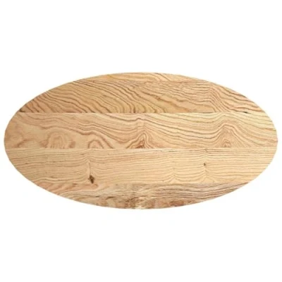 Image of vidaXL Table Top Solid Oak Oval Surface 120x60 cm for Versatile Home and Commercial Settings
