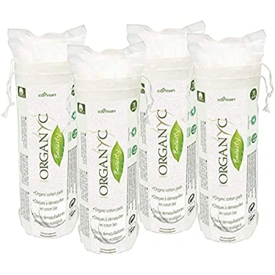 Image of Organic Cotton Pads Made from 100% Biological in Biodegradable Packaging Pack of 4 / x 70 Items