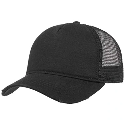 Image of Rapper Destroyed cap mesh base (One Size black)