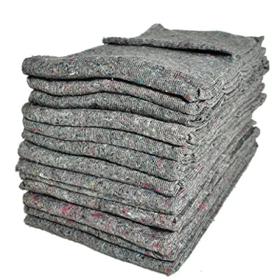 Image of Pack of 100 Furniture Moving Van Removal Packing Transit Fabric Blankets 200cm x 150cm