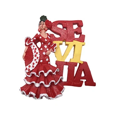 Image of 3D Seville Sevilla Spain Refrigerator Fridge Magnet Tourist Souvenirs Handmade Resin Craft Magnetic Stickers Home Kitchen Decoration Travel Gift