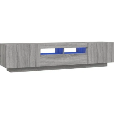 Image of vidaXL 2 Piece TV Cabinet Set with LED Lights Grey Sonoma Engineered Wood