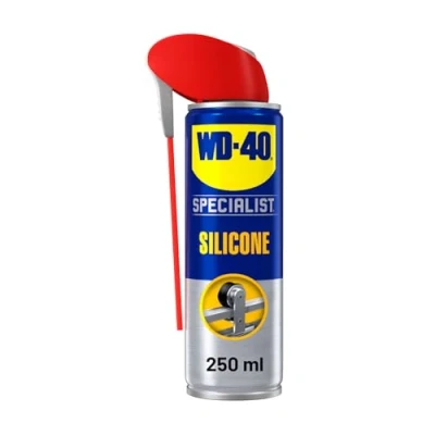 Image of WD 40 Specialist Silicone Spray Lubricant 250ml Can Versatile All Weather Protection for Extended Tool Life, Repels Moisture, Dust, and Grime Smart Straw Applicator Included