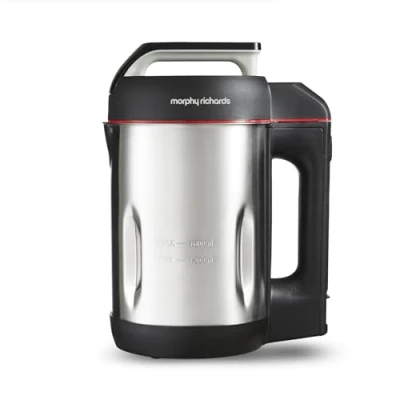 Image of Morphy Richards 1.6L Sauté &amp; Soup Maker, 4 Settings, Pause Function, LED Control Panel, Non Stick Coated Jug, Detachable Power Cord, Stainless Steel, 501014