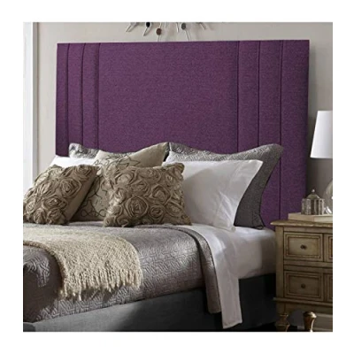 Image of Gallop Sleep Headboard for Divan Bed Rio 3 padded Turin fabric Bedroom Furniture (Purple, Small Double 4 FEET, Height 24 INCHES)