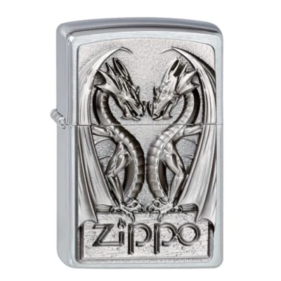 Image of Zippo Windproof Lighter Metal Long Lasting Best with Fluid Refillable Perfect for Cigarettes Cigars Candles Pocket Fire Starter Dragon Lighters