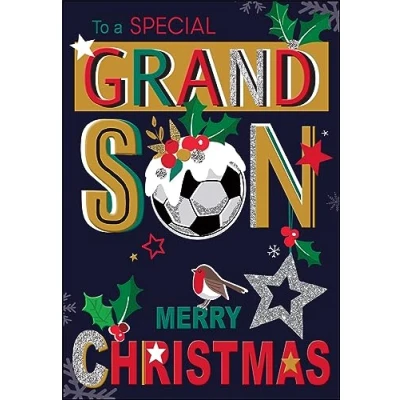 Image of Jonny Javelin Special Grandson Merry Christmas Card