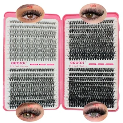 Image of GGOKOK 720pcs Lash Clusters 10 18mm Wispy Cluster Eyelash Extensions Individual Lashes Extension DIY D Curl Volume Clusters(20D+30D+40D+50D)