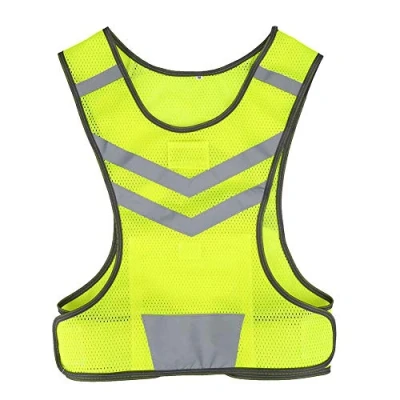 Image of Sport Reflective Vest High Visibility Adjustable Fluorescent Yellow Safety for Cycling Running Hiking, etc