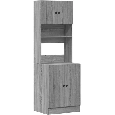 Image of vidaXL Kitchen Cabinet Grey Sonoma 60x50x180 cm Engineered Wood
