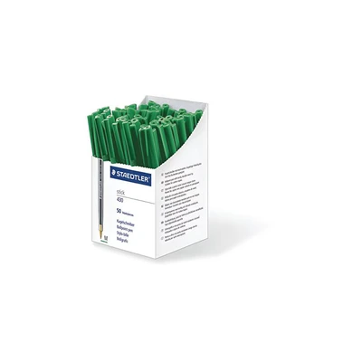 Image of Staedtler Stick 430 M 5CP5 Ballpoint Pen Medium Green (Box of 50)