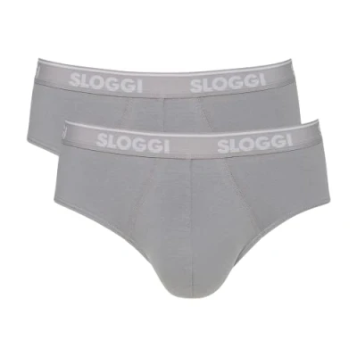 Image of Sloggi Men&#039;s Slip Go ABC Midi Bipack 2 Pieces Stretch Cotton Grey XXL