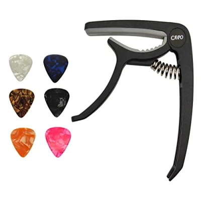 Image of Capo,Guitar Capo, Ukulele Capo,PPpanda Trigger Capo Capotastos for Acoustic Electric Guitars and with 6 picks