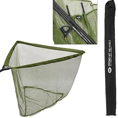 Image of 42&quot; Inch Large NGT Carp Pike Fishing Landing Net + 2pc 6ft Carbon Handle Bag (S)