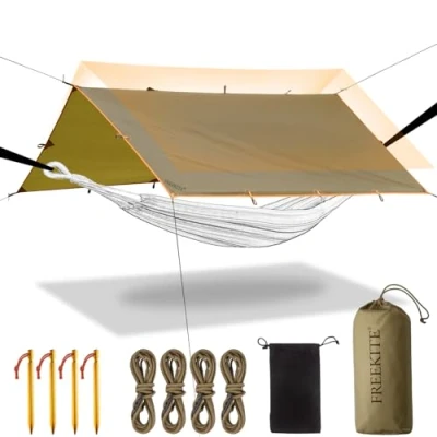 Image of FREE SOLDIER Waterproof Portable Tarp Multifunctional Outdoor Camping Traveling Awning Backpacking Freekite Shelter Rain