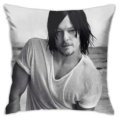 Image of Norman Reedus Pillow Covers Daryl Dixon Double Sided Printing Cases Dorm Decor for Living Room Bedroom xcm( 45cm X
