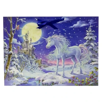 Image of Unicorn in the Magical Forest Christmas Advent Calendar Fairytale Traditional Picture Paper