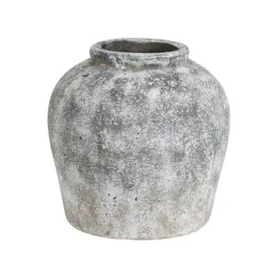 Image of Hill 1975 Aged Stone Ceramic Vase, Mixed, 29 x 30cm