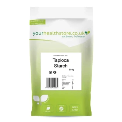 Image of yourhealthstore Unmodified Tapioca Starch 500g, Gluten Free, Non GMO.