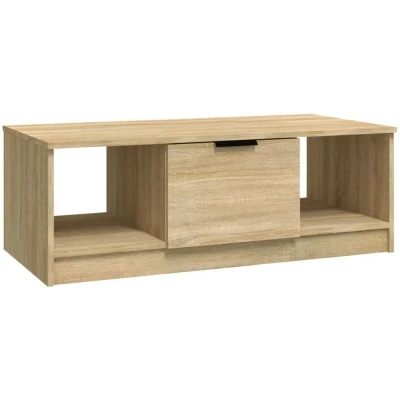 Image of vidaXL Coffee Table in Sonoma Oak Engineered Wood Material, Versatile Lounge with Modern Design Suitable for Living Room, Area, Inside Decor