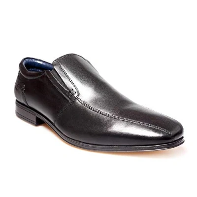 Image of Pod Mens Boys Tyrus Black Leather Slip On Smart School Shoes 6 (Mens 39)
