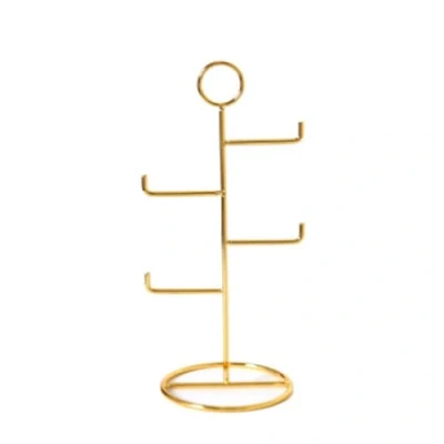 Image of ARFUKA Jewellery Stand Jewelry Organizer T Bar Tree Necklace Display Earrings Holder for Bracelets Rings Watches Gold