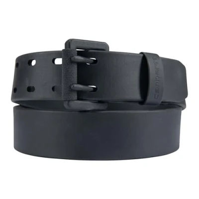 Image of Carhartt Men&#039;s Water Repel, Durable TPU Coated Webbing Belts, Black W/Matte Finish, 34