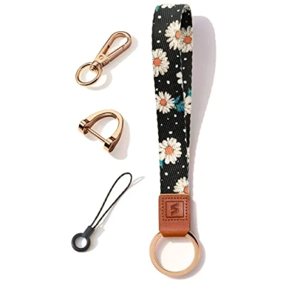 Image of SENLLY Wristlet Lanyard Strap for Keys, Original Pattern Design Wrist Keychain Holder
