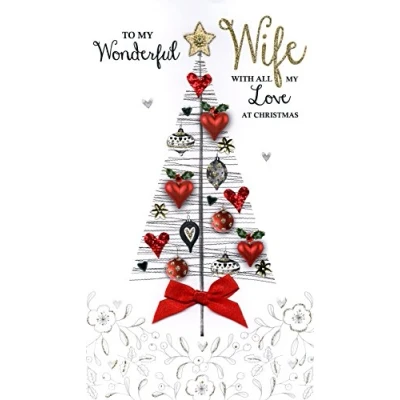 Image of Christmas Lavish Luxury (Box) XLB044A&quot;Wife&quot; Card, One Size