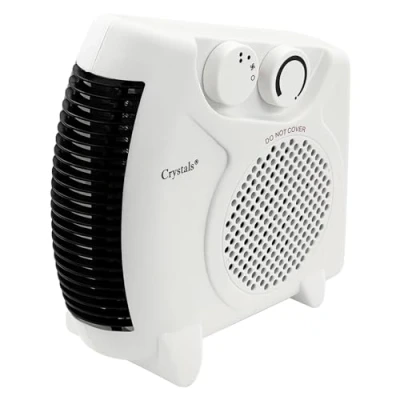 Image of Crystals 2KW Electric Fan Heater, Heater Energy Efficient with 2 Heat settings &amp; Cool Function Portable Room Variable Thermostat for Silent Nights