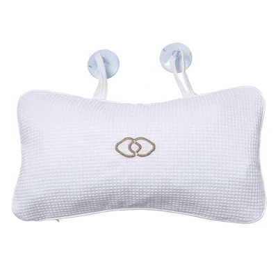 Image of YUET Anti Slip Non Bathtub Pillow Home Spa Bath Inflatable Cushion Head Neck Back Shoulders Rest Relax Suction Cup Bathroom Support for Hot Tub Luxurious Headrest