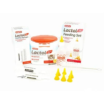Image of Warwick Whelping Boxes Lactol Kitten Kitty Milk 250g &amp; Feeding Bottle Syringe Teats Kit