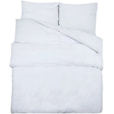 Image of vidaXL Duvet Cover Set White 200x200 cm Light weight Microfiber