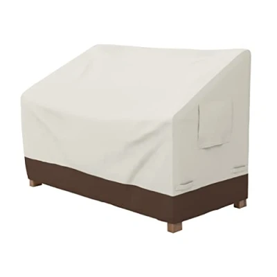Image of Amazon Basics 2 Seater Bench Cover, Beige &amp; Tan