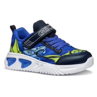 Image of Geox Light UP Assister BOY Trainers for kids, Size: 12.5K, Royal/navy Imitation leather/ textile