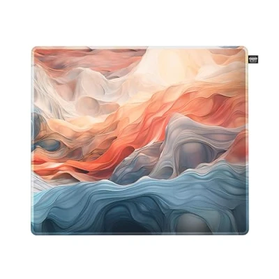 Image of CHERRY XTRFY GP5, M Fabric Gaming Mouse Pad (320 x 270 3 mm), Smooth Speed for Precision, Stitched Edges, Non Slip, Machine Washable, Amnis Blue