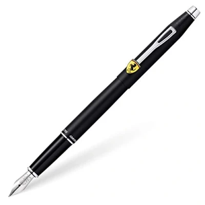 Image of Cross Ferrari Classic Century Fine Nib Fountain Pen Black/Chrome