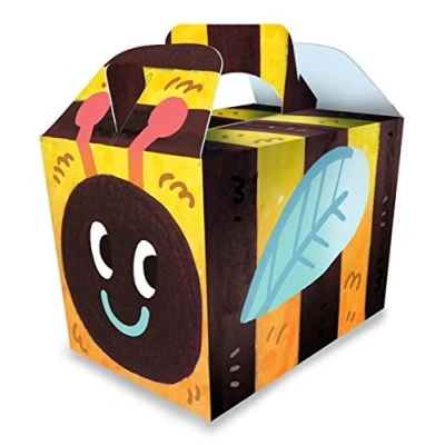 Image of BUMBLEBEE Party Boxes PACK OF 10 Children/Kids Carry Food Meal Fun Picnic Birthday Wedding Favour / Baby Shower Box Loot Bag
