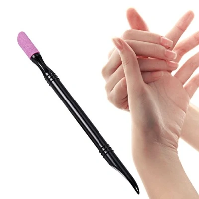 Image of Cimenn New Nail Art Cuticle Remover Scrub Polish Quartz Pusher Stick Pen Manicure Pedicure Repair Tool