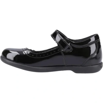 Image of Hush Puppies Bethany Patent Junior Shoe, Black, 10 UK Child