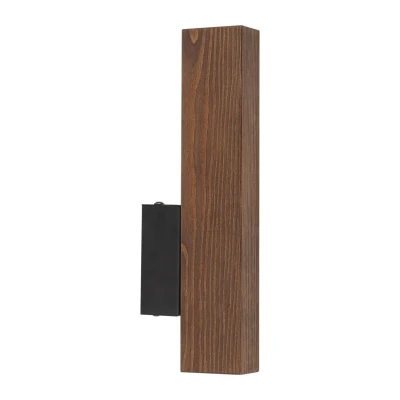 Image of TK Lighting LED wooden wall light Teo, walnut, 31 cm, 3000 K