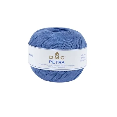 Image of DMC Petra Yarn, 100% Cotton, Blue (5798), Size 5
