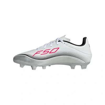 Image of adidas Performance F50 Messi CLUB FG/MG Moulded stud football boots White/lucid red/silvercoloured, Men&#039;s, Size: 13, red/silver/coloured