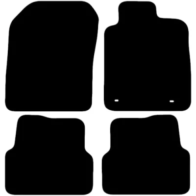 Image of Carsio Carpet Car Mats For Chevrolet Aveo 2012 2015 Tailored Fit Floor Mat Set Complete Accessory Black Custom Fitted All Weather, Anti Slip Backing &amp; Trim