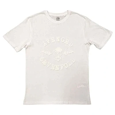 Image of Avenged Sevenfold T Shirt Classic Deathbat Hi Build Official Unisex White XL