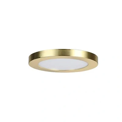 Image of Spa 164mm Tauri LED Flush Ceiling Light Ring Satin Brass